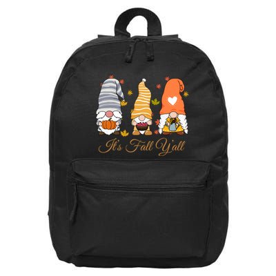 It's Fall Y'all Cute Gnomes 16 in Basic Backpack