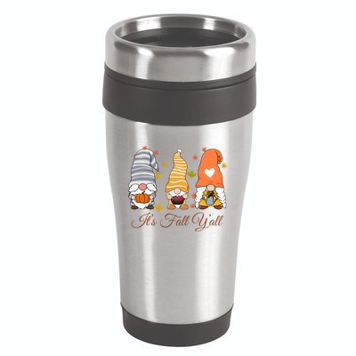 It's Fall Y'all Cute Gnomes 16oz Travel Tumbler