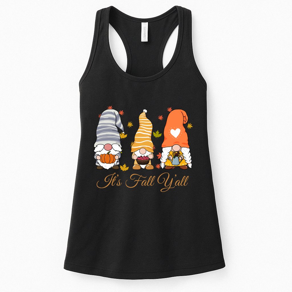 It's Fall Y'all Cute Gnomes Womens Tank Top