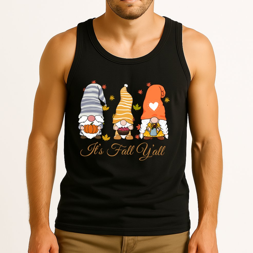 It's Fall Y'all Cute Gnomes Tank Top