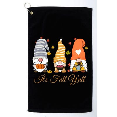 It's Fall Y'all Cute Gnomes Golf Towel