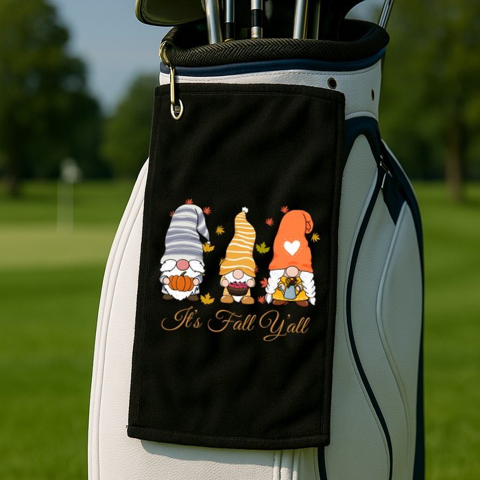 It's Fall Y'all Cute Gnomes Golf Towel