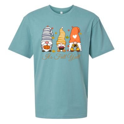 It's Fall Y'all Cute Gnomes Sueded Cloud Jersey T-Shirt