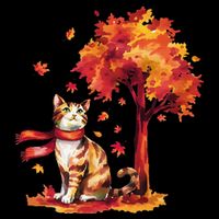 ItS Fall YAll Cat Leaf Fall Tree Hello Autumn Thanksgiving Drawstring Bag