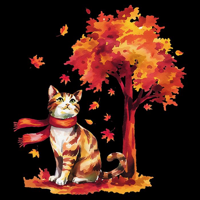 ItS Fall YAll Cat Leaf Fall Tree Hello Autumn Thanksgiving Drawstring Bag