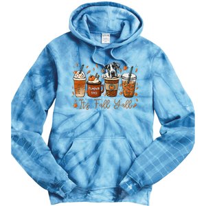 It’S Fall Y’All Great Dane Coffee Pumpkin Spice Latte Autumn Tie Dye Hoodie