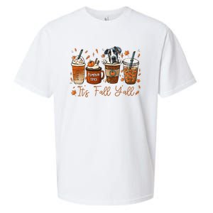 It’S Fall Y’All Great Dane Coffee Pumpkin Spice Latte Autumn Sueded Cloud Jersey T-Shirt