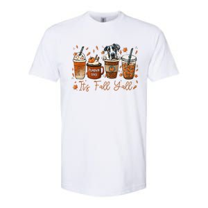 It’S Fall Y’All Great Dane Coffee Pumpkin Spice Latte Autumn Softstyle CVC T-Shirt