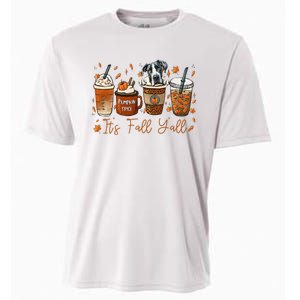 It’S Fall Y’All Great Dane Coffee Pumpkin Spice Latte Autumn Cooling Performance Crew T-Shirt