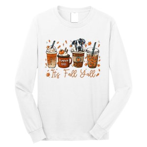 It’S Fall Y’All Great Dane Coffee Pumpkin Spice Latte Autumn Long Sleeve Shirt