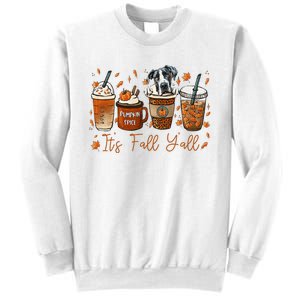 It’S Fall Y’All Great Dane Coffee Pumpkin Spice Latte Autumn Sweatshirt