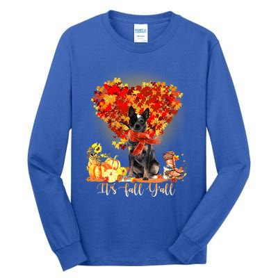 ItS Fall YAll Blue Heeler Dog Lovers Thanksgiving Gift Tall Long Sleeve T-Shirt