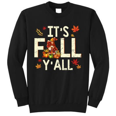 Its Fall Yall Gnome Pumpkin Halloween Thanksgiving Autumn Sweatshirt