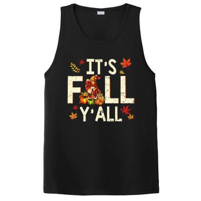 Its Fall Yall Gnome Pumpkin Halloween Thanksgiving Autumn PosiCharge Competitor Tank