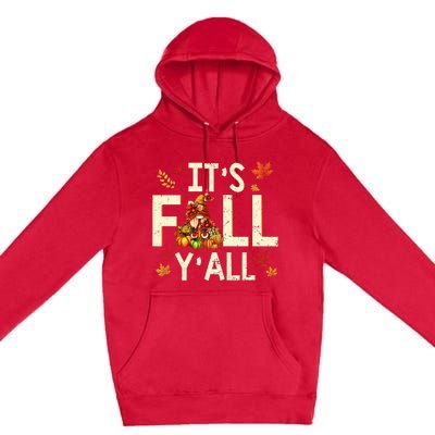 Its Fall Yall Gnome Pumpkin Halloween Thanksgiving Autumn Premium Pullover Hoodie