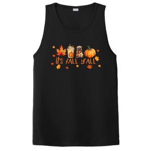 ItS Fall YAll Pumpkin Spice Latte Autumn Dog Pug Great Gift PosiCharge Competitor Tank