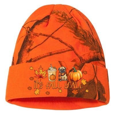 ItS Fall YAll Pumpkin Spice Latte Autumn Dog Pug Great Gift Kati Licensed 12" Camo Beanie