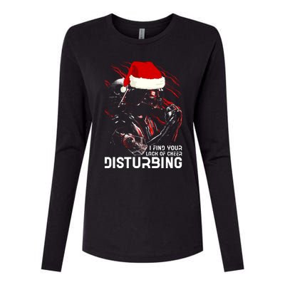 I Find Your Lack Of Cheer Disturbing Star Movie Wars Darth Santa Claus Womens Cotton Relaxed Long Sleeve T-Shirt