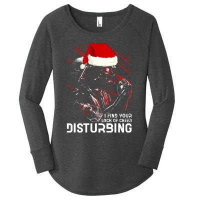 I Find Your Lack Of Cheer Disturbing Star Movie Wars Darth Santa Claus Women's Perfect Tri Tunic Long Sleeve Shirt