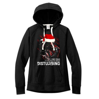 I Find Your Lack Of Cheer Disturbing Star Movie Wars Darth Santa Claus Women's Fleece Hoodie