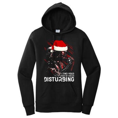 I Find Your Lack Of Cheer Disturbing Star Movie Wars Darth Santa Claus Women's Pullover Hoodie