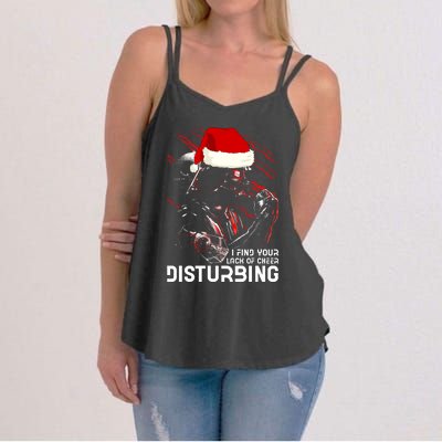 I Find Your Lack Of Cheer Disturbing Star Movie Wars Darth Santa Claus Women's Strappy Tank