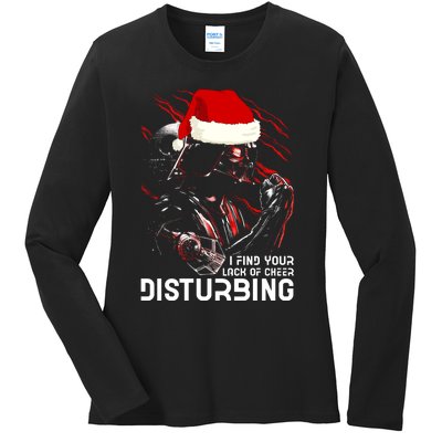 I Find Your Lack Of Cheer Disturbing Star Movie Wars Darth Santa Claus Ladies Long Sleeve Shirt