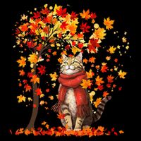 ItS Fall YAll Cat Leaf Fall Tree Hello Autumn Thanksgiving Drawstring Bag