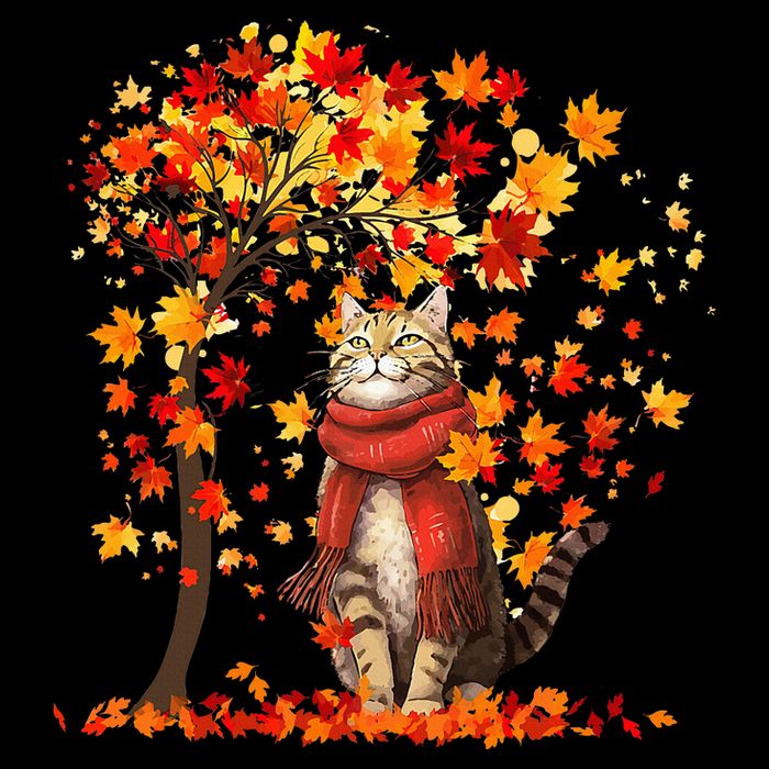 ItS Fall YAll Cat Leaf Fall Tree Hello Autumn Thanksgiving Drawstring Bag