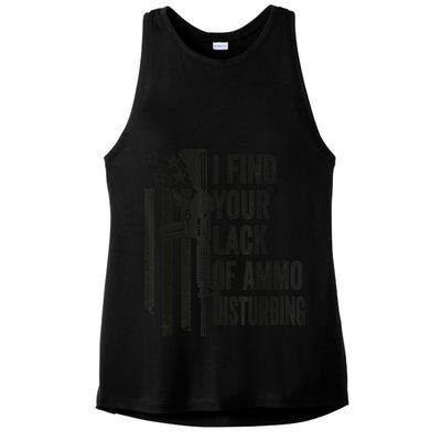 I Find Your Lack Of Ammo Disturbing Funny Gun Camo Guns Ladies PosiCharge Tri-Blend Wicking Tank