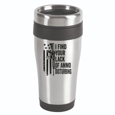 I Find Your Lack Of Ammo Disturbing Funny Gun Camo Guns 16oz Travel Tumbler