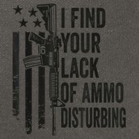 I Find Your Lack Of Ammo Disturbing Funny Gun Camo Guns Cotton Canvas Backpack