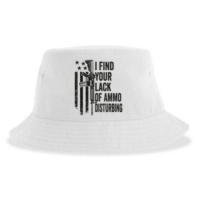 I Find Your Lack Of Ammo Disturbing Funny Gun Camo Guns Sustainable Bucket Hat
