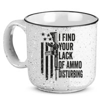 I Find Your Lack Of Ammo Disturbing Funny Gun Camo Guns 15oz Campfire Ceramic Mug