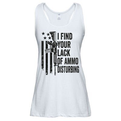 I Find Your Lack Of Ammo Disturbing Funny Gun Camo Guns Ladies Essential Flowy Tank