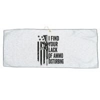 I Find Your Lack Of Ammo Disturbing Funny Gun Camo Guns Large Microfiber Waffle Golf Towel