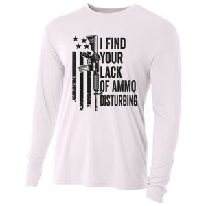 I Find Your Lack Of Ammo Disturbing Funny Gun Camo Guns Cooling Performance Long Sleeve Crew