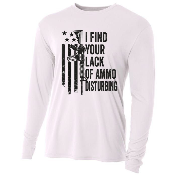 I Find Your Lack Of Ammo Disturbing Funny Gun Camo Guns Cooling Performance Long Sleeve Crew