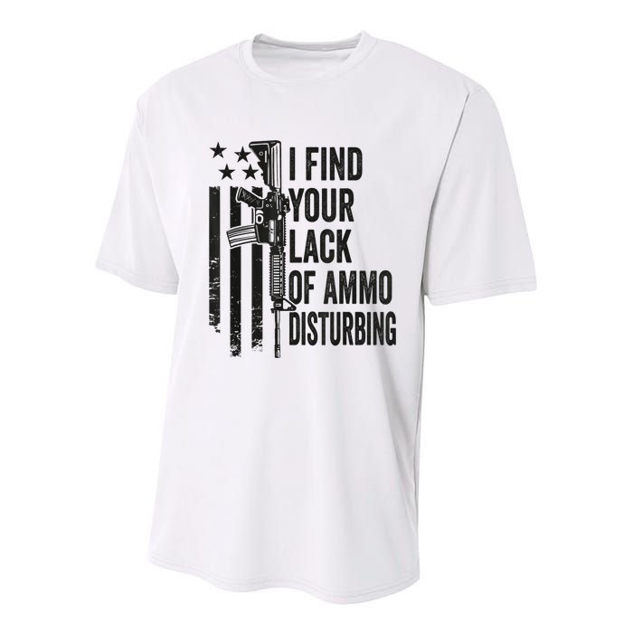 I Find Your Lack Of Ammo Disturbing Funny Gun Camo Guns Youth Performance Sprint T-Shirt