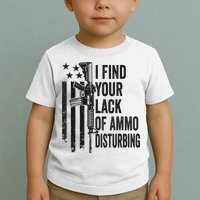 I Find Your Lack Of Ammo Disturbing Funny Gun Camo Guns Toddler T-Shirt