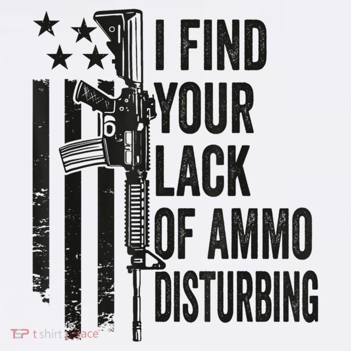 I Find Your Lack Of Ammo Disturbing Funny Gun Camo Guns Cropped Pullover Crew