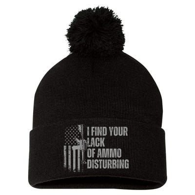 I Find Your Lack Of Ammo Disturbing Pom Pom 12in Knit Beanie