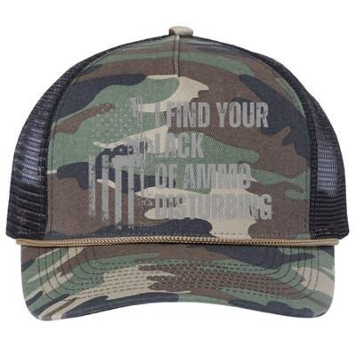 I Find Your Lack Of Ammo Disturbing Retro Rope Trucker Hat Cap