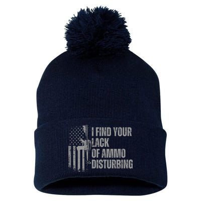 I Find Your Lack Of Ammo Disturbing Pom Pom 12in Knit Beanie