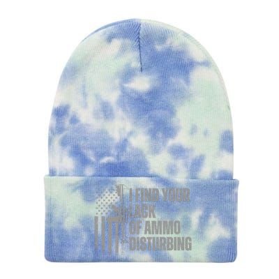 I Find Your Lack Of Ammo Disturbing Tie Dye 12in Knit Beanie