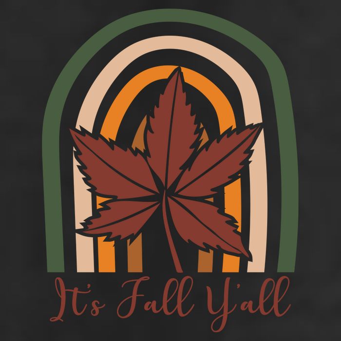 It's Fall Y'all Nature Rainbow 7 Panel Mesh Trucker Snapback Hat