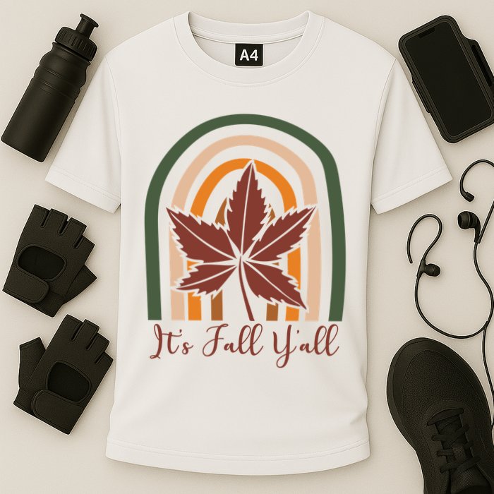 It's Fall Y'all Nature Rainbow Cooling Performance Crew T-Shirt