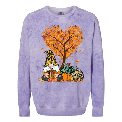 It's Fall Y'all Cute Gnomes Pumpkin Autumn Tree Fall Leaves Colorblast Crewneck Sweatshirt