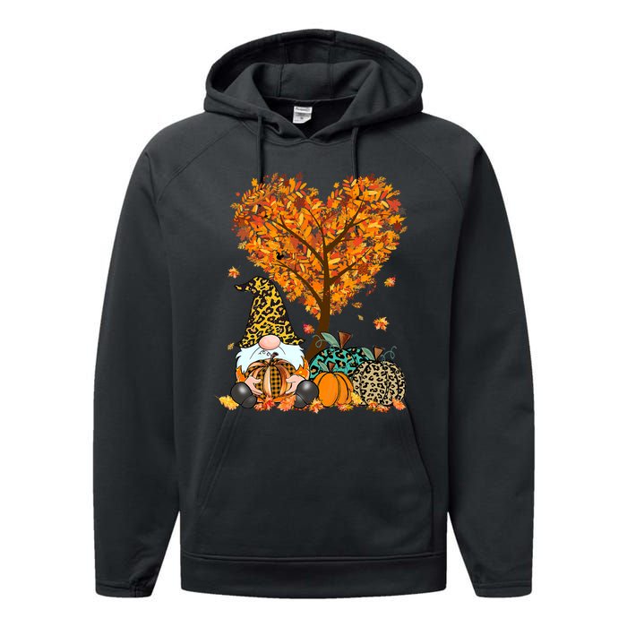 It's Fall Y'all Cute Gnomes Pumpkin Autumn Tree Fall Leaves Performance Fleece Hoodie