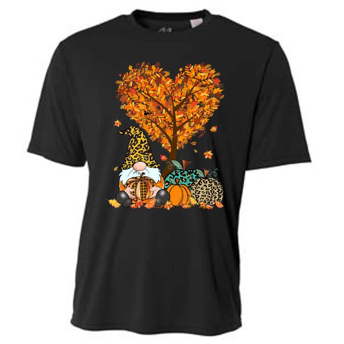 It's Fall Y'all Cute Gnomes Pumpkin Autumn Tree Fall Leaves Cooling Performance Crew T-Shirt